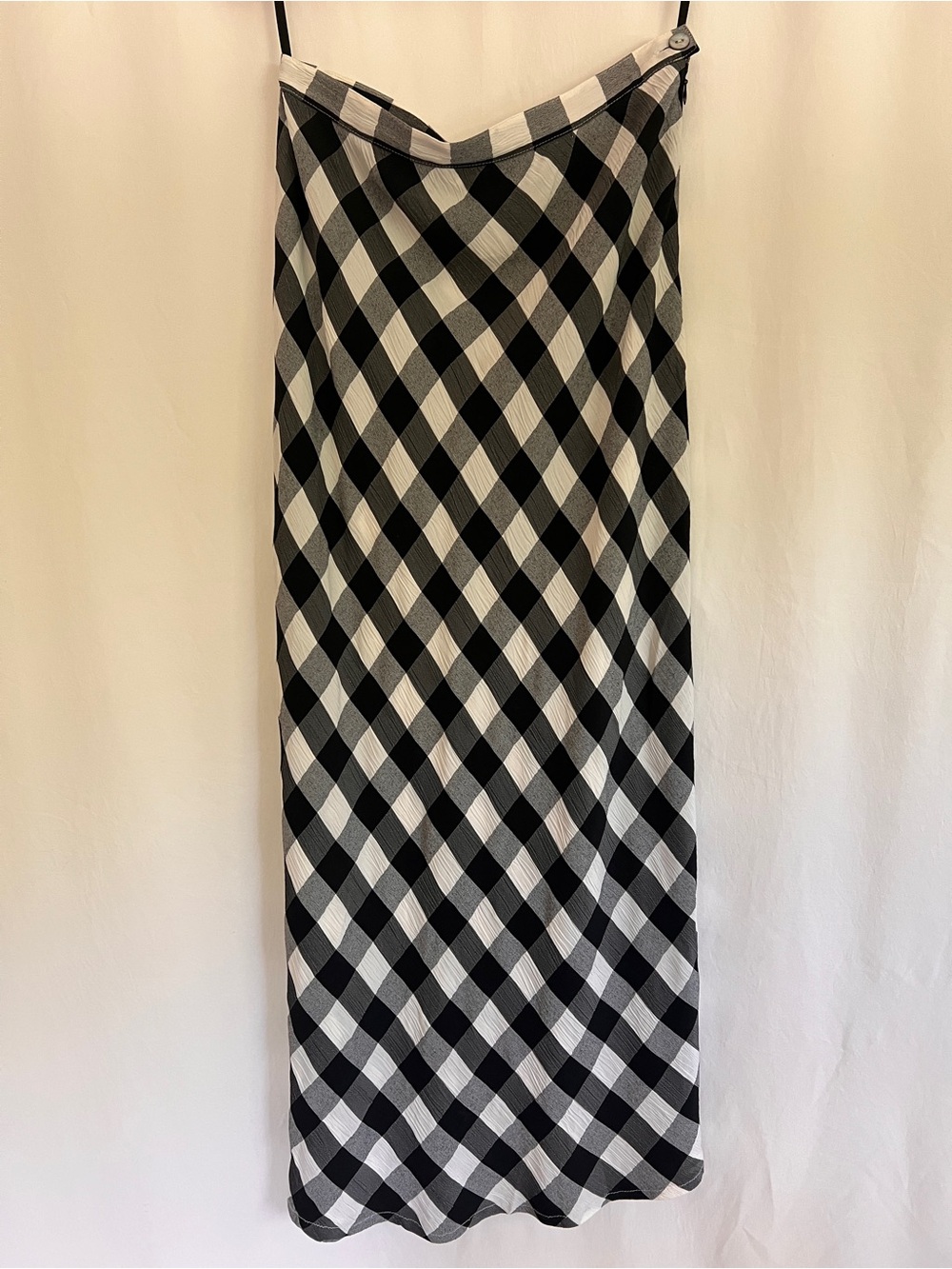 Jones New York Sport Black and White Gingham Maxi Skirt - Picture 3 of 6